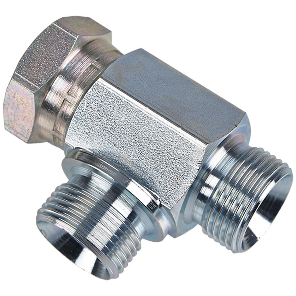 Hydraulisk tee nip/muf/nip BMFM tommer Hydraulisk tee nip/muf/nip BMFM tommer