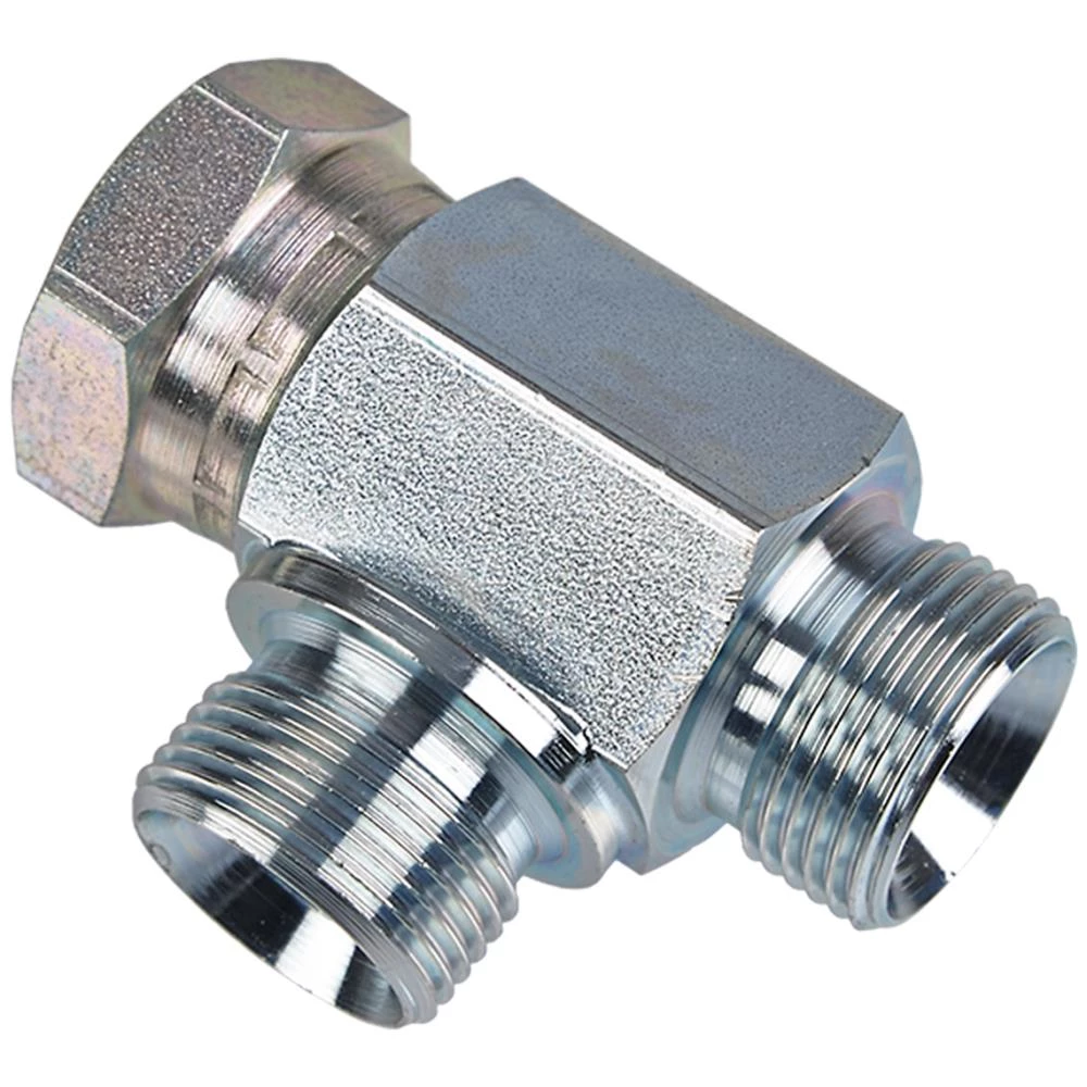 Hydraulisk tee nip/muf/nip BMFM tommer Hydraulisk tee nip/muf/nip BMFM tommer