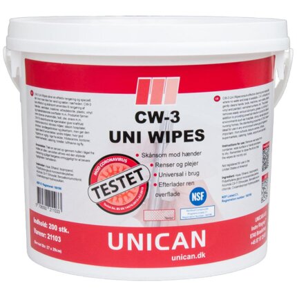 Unican CW-3 Uni-Wipe renseservietter 200stk