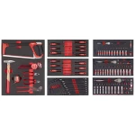 Værktøjsvogn 69cm, med indhold 131 dele