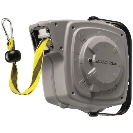 Aut. opruller afspærringsbånd 40 mm sort/gul