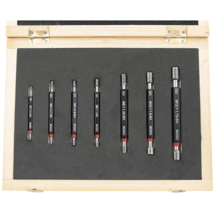 Gevindprøvedorne i sæt M3-M12 6H Go/NoGo