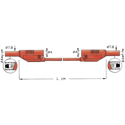 Prøveledning 2711 sort 100 cm