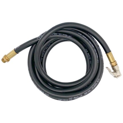 Slange til dækoppumper, 500mm komplet m/klemnippel