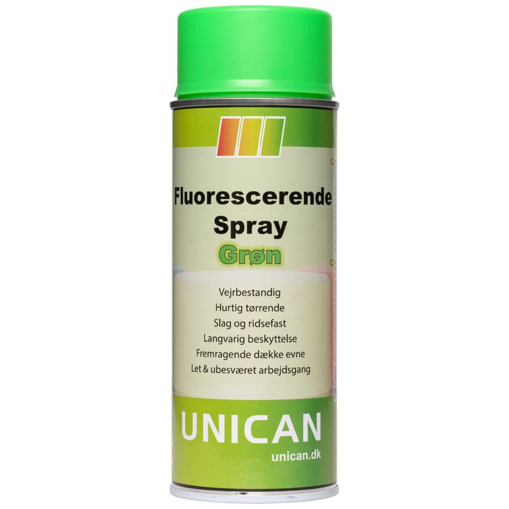 Unican spray fluorescerende grøn 400ml Unican spray fluorescerende grøn 400ml