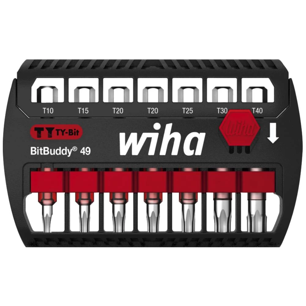 Wiha BitBuddy 49 slagbitssæt 49mm TX10-40, 7stk Wiha BitBuddy 49 slagbitssæt 49mm TX10-40, 7stk