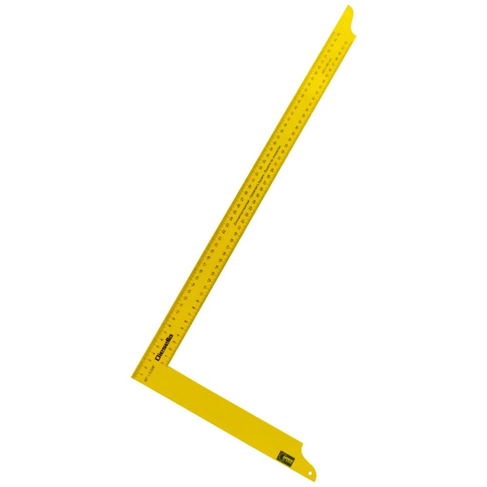 Tømrervinkel 600×280×35mm, gul m/dobbelt skala Tømrervinkel 600×280×35mm, gul m/dobbelt skala