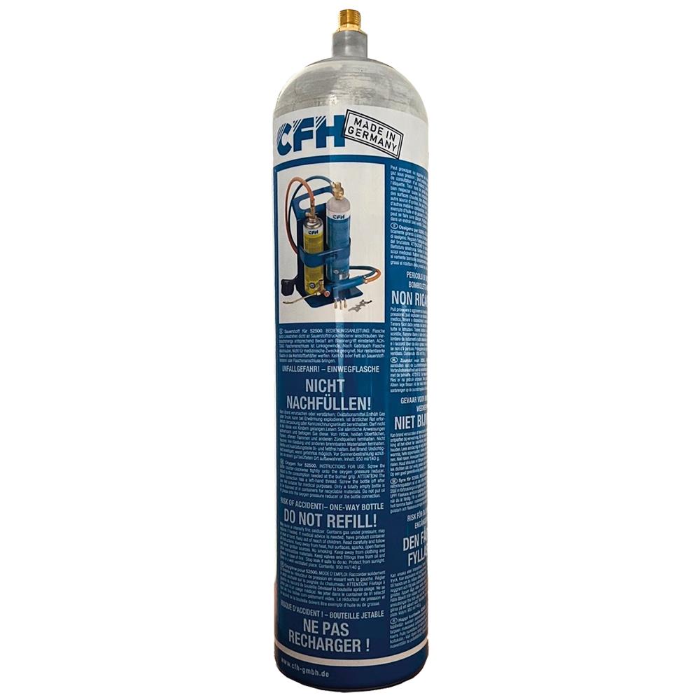 Oxygenflaske t/CFH52500 mini-svejsesæt, 1ltr/130g Oxygenflaske t/CFH52500 mini-svejsesæt, 1ltr/130g
