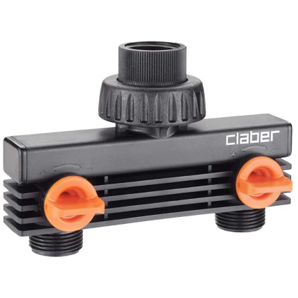 Claber 3/4″ fordeler m/2 regulerbare afgange