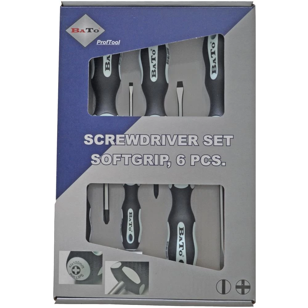 Skruetrækkersæt KV/PH B-SC30500 6d. Skruetrækkersæt KV/PH B-SC30500 6d.