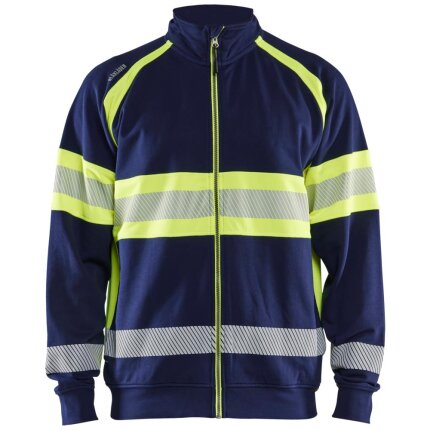 Hi-vis sweatshirt 3551 sort/gul XS