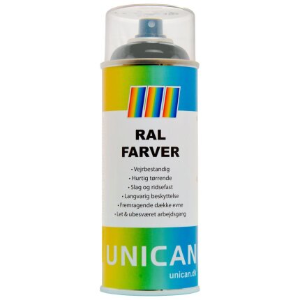 Unican RAL7043 trafikgrå spraymaling 400ml