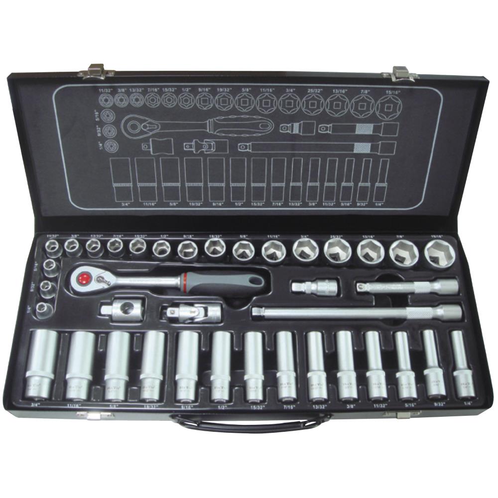 Topnøglesæt 3/8″tomme K.+L. B-S1207 Topnøglesæt 3/8″tomme K.+L. B-S1207