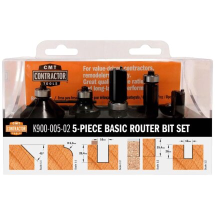 CMT overfræsesæt med 5 stk. K8 C