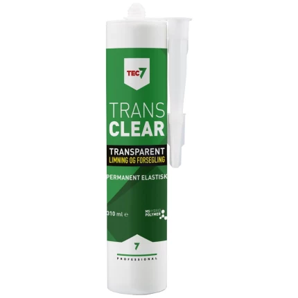 Tec7 Trans7 lim/fugemasse, transparent, 310ml