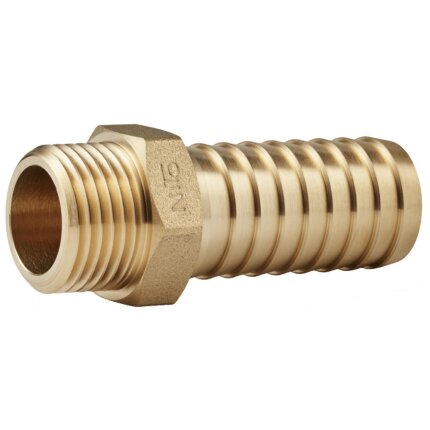 NiTo 1/2″ slangenippel messing m/1/2″ gev.nippel