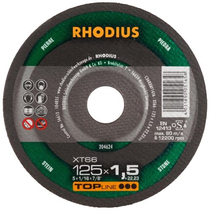 Rhodius Topline XT66 skæreskive 125×1,5mm
