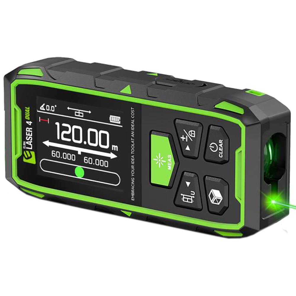 Elma Laser 4 Dual afstandsmåler max. 120 mtr Elma Laser 4 Dual afstandsmåler max. 120 mtr