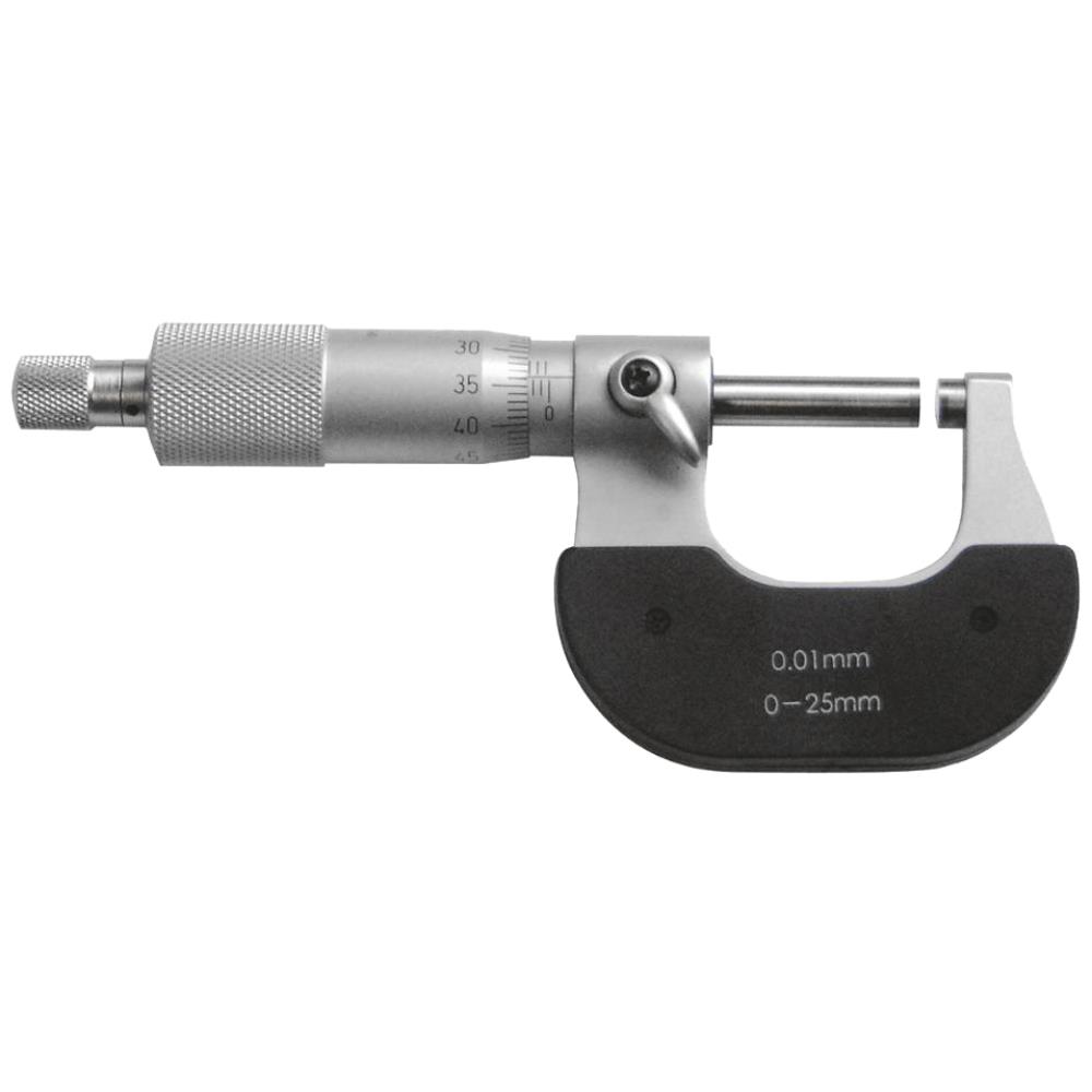 Mikrometerskrue 0-25×0,01mm, venstrehåndsbetjening Mikrometerskrue 0-25×0,01mm, venstrehåndsbetjening