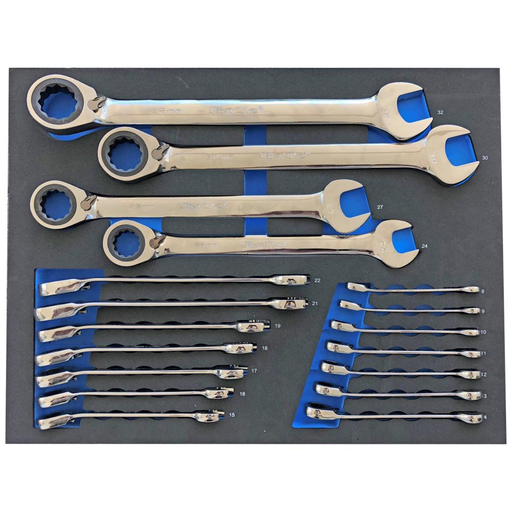 Ringskraldenøglesæt 8-32mm 18 dele EVA 1/1 Ringskraldenøglesæt 8-32mm 18 dele EVA 1/1