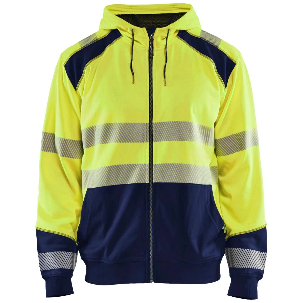 Hi-vis hættetrøje 3546 gul/sort 2XL Hi-vis hættetrøje 3546 gul/sort 2XL