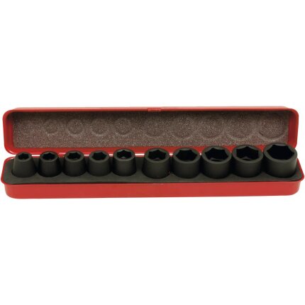 Slagtoppesæt 1/2″ 6kt 10-24 mm 10 dele