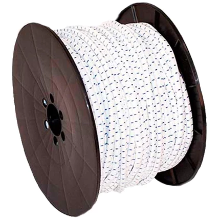 Elastikreb hvid/blånisret 8mm 50m