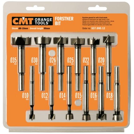 CMT forstnerbor 10-35mm K8-10, sæt 12stk