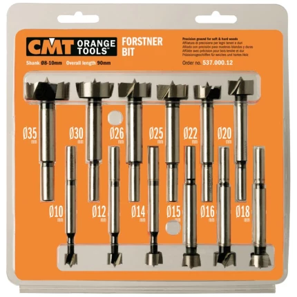 CMT forstnerbor 10-35mm K8-10, sæt 12stk