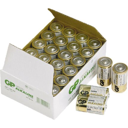 Batteri Super Alkaline C 14A/LR14 1,5V, 24 stk