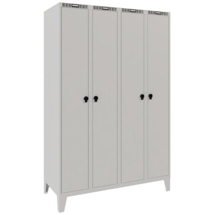 Garderobeskab 4 søjler lige GD21-6055174 grå/grå