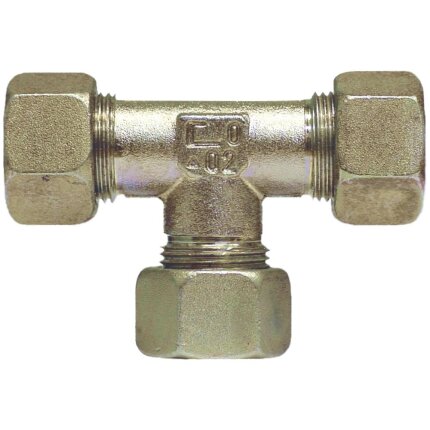 T-rørforskruning 22 mm m/rør