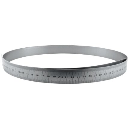 Stållineal 2000×30×1,0mm, bøjelig, V-H graduering