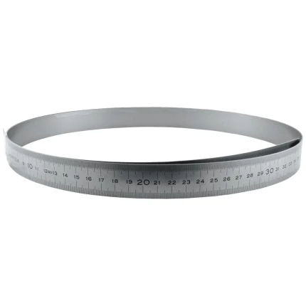 Stållineal 2000×30×1,0mm, bøjelig, V-H graduering