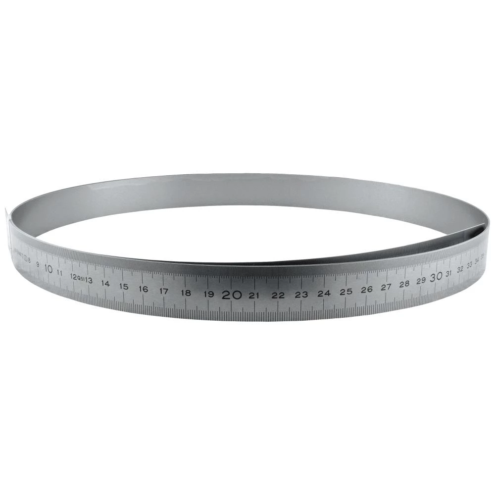 Stållineal 2000×30×1,0mm, bøjelig, V-H graduering Stållineal 2000×30×1,0mm, bøjelig, V-H graduering