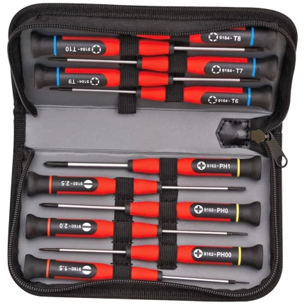 Peddinghaus mikroskruetrækkersæt TX-PH-kærv, 12stk