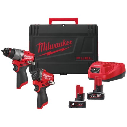 Powerpack 2 maskiner + 2 batterier M12 FPP2X2-402X