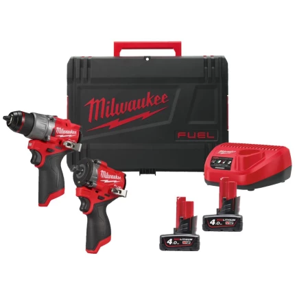 Powerpack 2 maskiner + 2 batterier M12 FPP2X2-402X