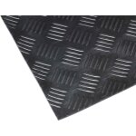 Dørkmåtte sort syntetisk 3 mm 1400mm bred pr meter