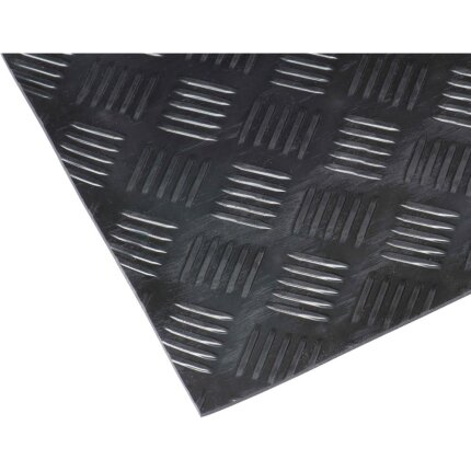 Dørkmåtte sort syntetisk 3 mm 1400mm bred pr meter