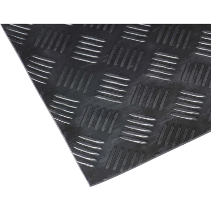 Dørkmåtte sort syntetisk 3 mm 1400mm bred pr meter