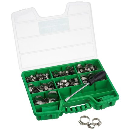 DJ TOOLS spændebåndssortiment syrefast 135stk