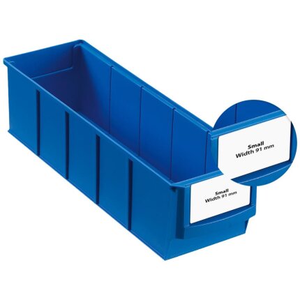 Etiketter til smal lagerkasse 91mm, pakke 120stk