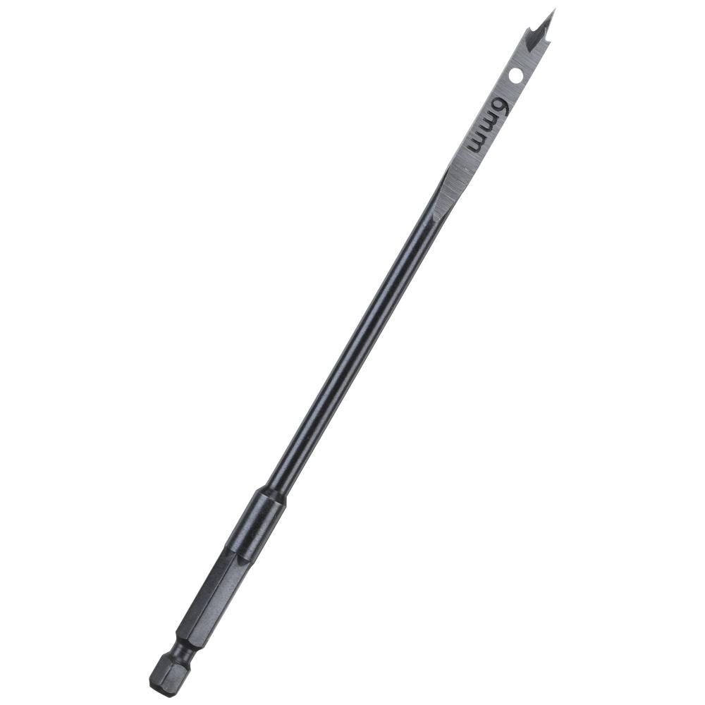 Fladbor 1/4″ 6kt skaft 6×152mm Fladbor 1/4″ 6kt skaft 6×152mm