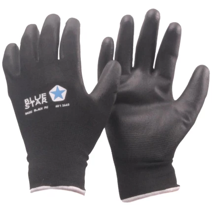 BlueStar Basic Black PU handske str. 7