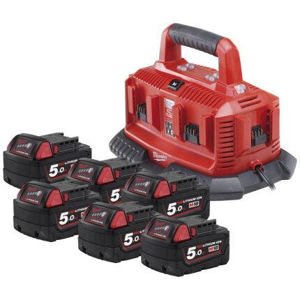 Batteripakke NRG-506, 6×18V/5,0Ah + lader M1418C6