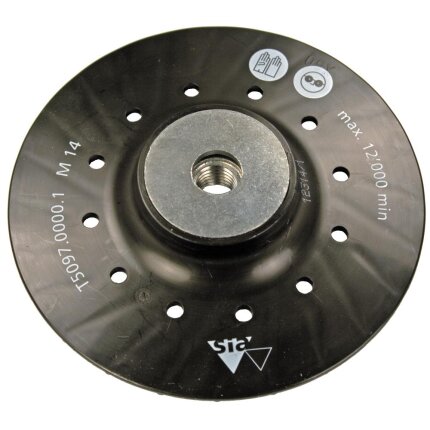 Bagskive t/fiberrondel hård ø125×M14