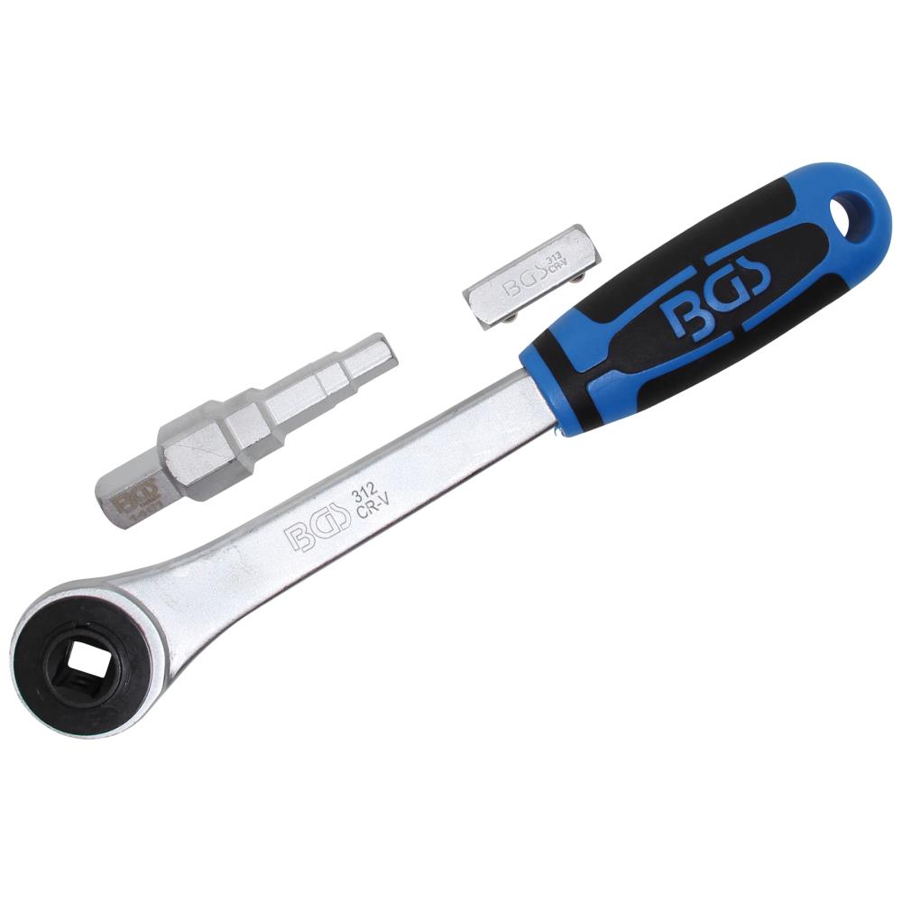 BGS skraldenøgle 1/2″ m/radiatortop trinvis 6kt BGS skraldenøgle 1/2″ m/radiatortop trinvis 6kt