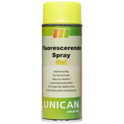 Unican spray fluorescerende gul 400ml