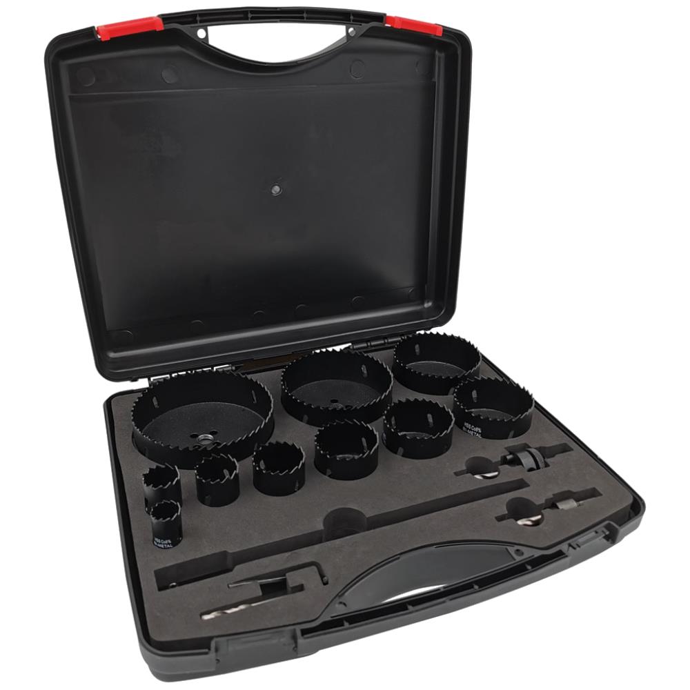 Hulsavsæt BiMetal 22-127mm, 10 hulsave + tilbehør Hulsavsæt BiMetal 22-127mm, 10 hulsave + tilbehør